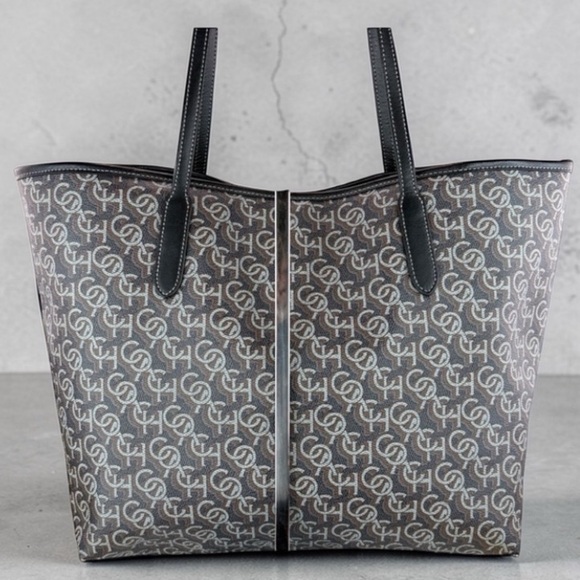 Coach City Tote Navy monogram leather, and coated canvas EUC CF342 - Picture 4 of 16